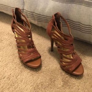 Jessica Simpson size 6.5 copper brown high heels